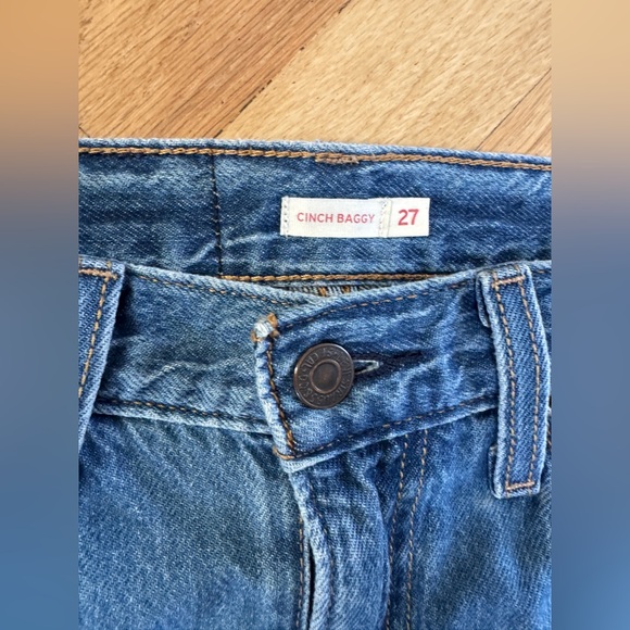 Levi’s Cinch Baggy Jeans Blue Midwash 27 EUC - Picture 4 of 8